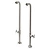 Aqua Vintage AE810S8DX Freestanding Tub Supply Line, Brushed Nickel AE810S8DX